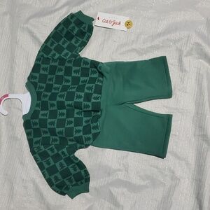 Baby Green Pine Tree Sweatsuit Set